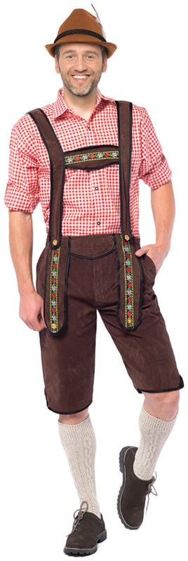 Lederhose Lang Donkerbruin Johan
