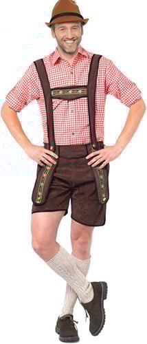 Lederhose Kort Donkerbruin Johan
