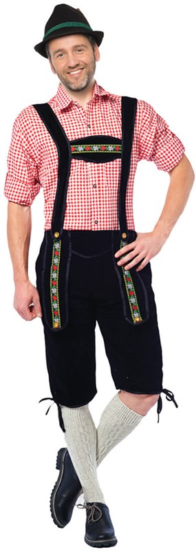Lederhose Lang Zwart Johan