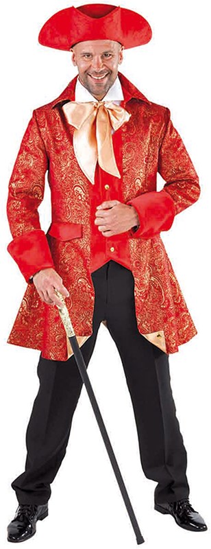 Herenjas Markies Brokaat Rood 