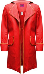 Herenjas Rood Luxe met Gouden Piping