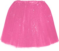Tule Rokje Neon Pink met Glitter
