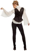 Luxe Piratenblouse Ecru met Top voor dames -3