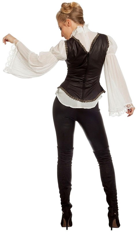 Luxe Piratenblouse Ecru met Top voor dames -3