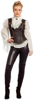 Luxe Piratenblouse Ecru met Top voor dames (voorkant 2)