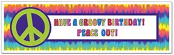 Banner Feeling Groovy Met Stickers - 165x51cm