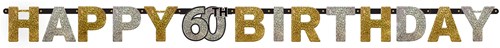 Letterslinger 60 Sparkling Celebrations Silver & Gold (2,1m.)