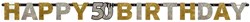 Letterslinger 50 Sparkling Celebrations Silver & Gold (2,1m.)