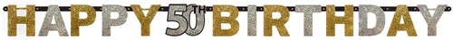 Letterslinger 50 Sparkling Celebrations Silver & Gold (2,1m.)