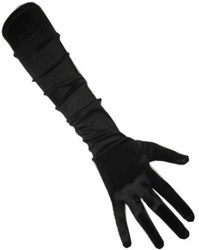 Handschoenen Satijn Zwart 48cm