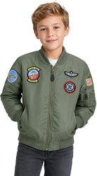 Kinder MA-1 Flight Jacket Groen