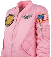 Kinder MA-1 Flight Jacket Roze (details)