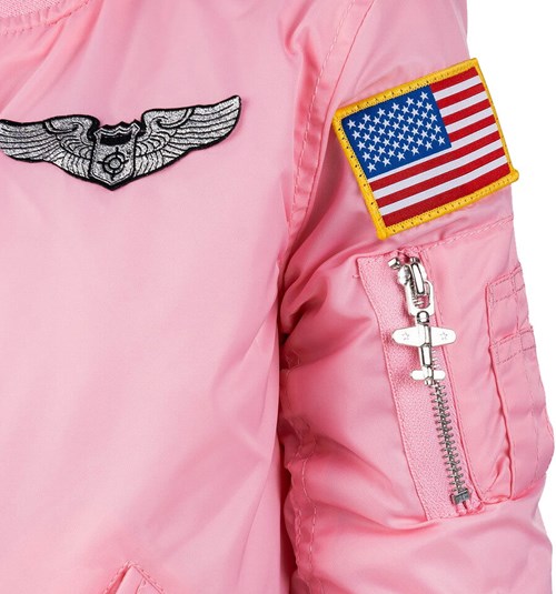 Kinder MA-1 Flight Jacket Roze (rits)