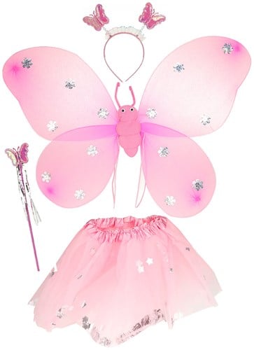 Vlinderfee Verkleedset Roze