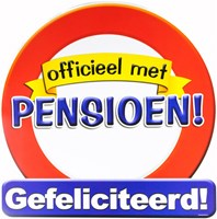 Huldeschild Officieel Met Pensioen