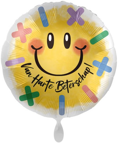 Folieballon Beterschap Smiley Met Pleisters (43cm)