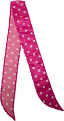 Hoofdband / Sjaal Pink-Wit Gestipt