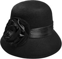 Dameshoed Charleston Zwart Luxe