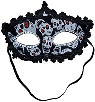 Halloween Oogmasker Skulls met Glitter (voorkant)
