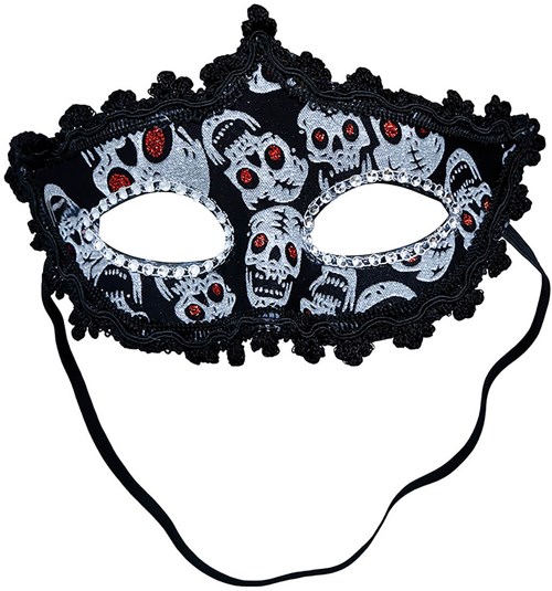 Halloween Oogmasker Skulls met Glitter (voorkant)