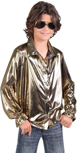 Kinder Blouse Folie Metallic Goud