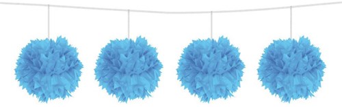 Pompom Slinger Lichtblauw 3mtr.