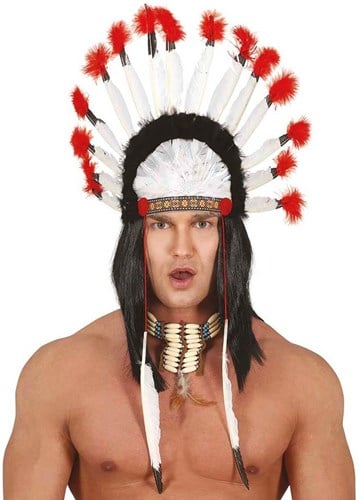 Indianentooi Rood-Zwart-Wit