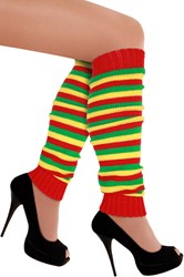 Beenwarmers Rood/Geel/Groen (smalle streep)