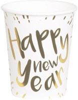Bekers Happy New Year 25cl - 6st.