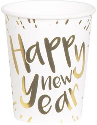 Bekers Happy New Year 25cl - 6st.