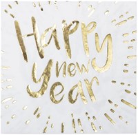 Servetten Happy New Year 33x33cm - 12st