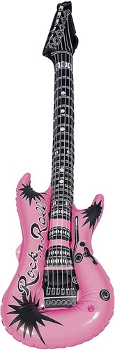 Opblaasbare Gitaar Roze (100cm)