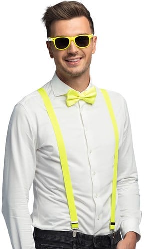 Party Accessoires Setje Neon Geel 3dlg