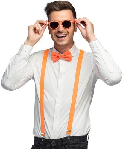 Party Accessoires Setje Neon Oranje 3dlg