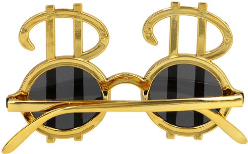 Dollar Set - Bril, Strikje, en Bretels (bril achterkant)