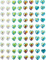 Body Jewel Hartje 6mm 4 Kleuren 80st.