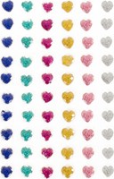Body Jewel Hartje Glitter 6mm 6 Kleuren 60st.