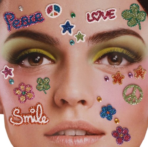Gezicht Stickers Flower Power