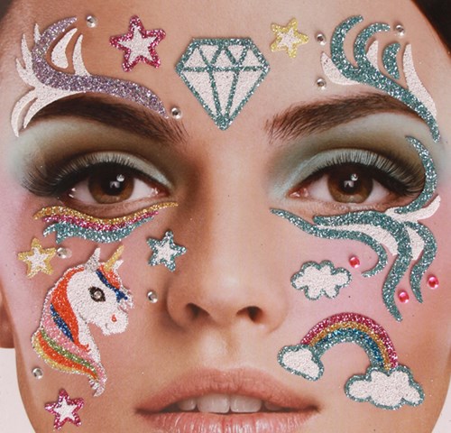 Gezicht Stickers Eenhoorn - Unicorn