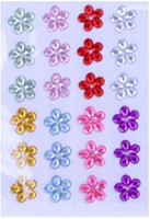 Body Jewel Bloemetjes 10mm Assorti Kleur 24st.