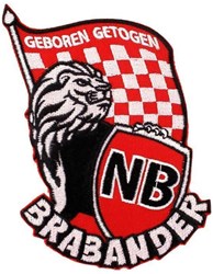 Embleem Geboren Getogen Brabander NB Leeuw - 8x12cm