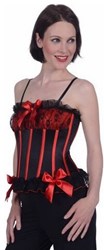 Burlesque Bustier Zwart/Rood