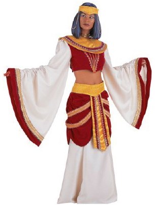 Dameskostuum Cleopatra Luxe Rood-Wit