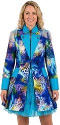 Dames Carnavalsjas Blue Panther Lang Luxe