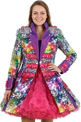 Dames Carnavalsjas Purple Holographic Diamonds 