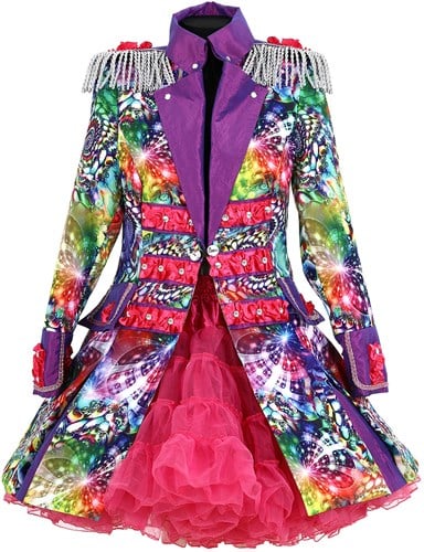 Dames Carnavalsjas Purple Holographic Diamonds 