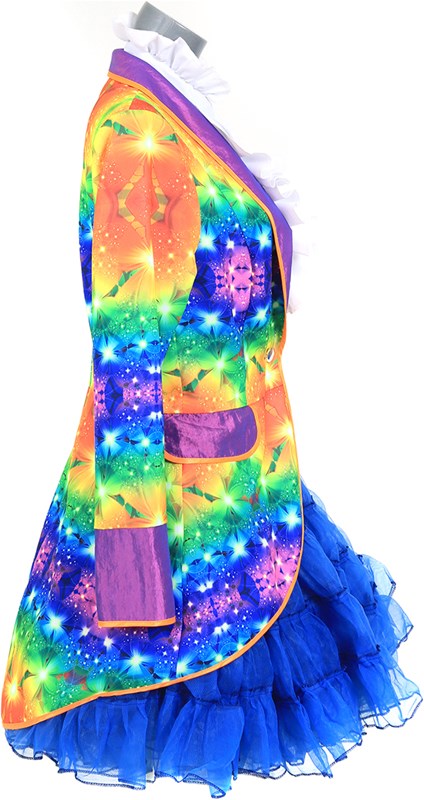Carnavalsjas Flower Light voor dames (zijkant)