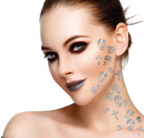 Zilveren Gothic Tattoos - 2 vellen