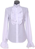 Witte Dames Blouse met Ruches