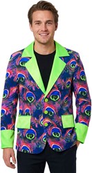 Heren Carnavalsjas Neon Pauw
